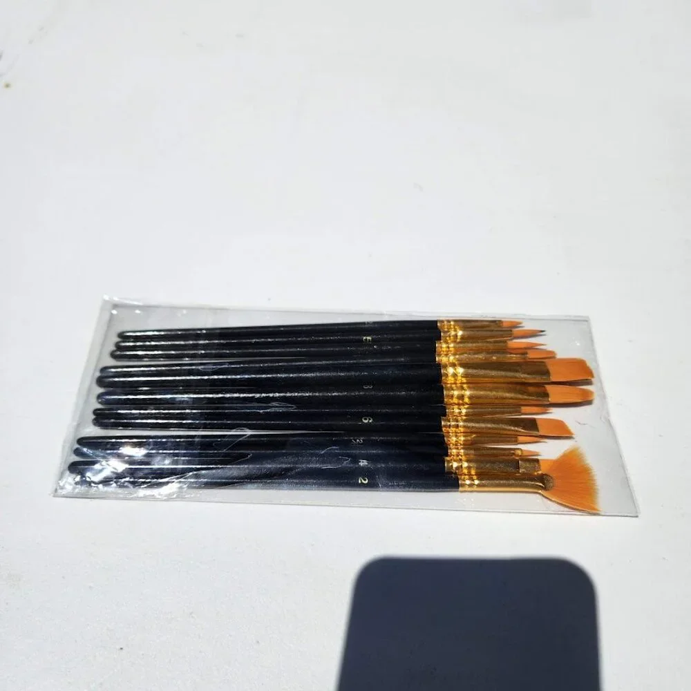 New 12 Paint Brushes Art Supplies Arts and Crafts for Acrylic Watercolor Paints